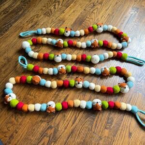 Felted Wool Woodland Garland Nursery Fox Set 87" (x2)